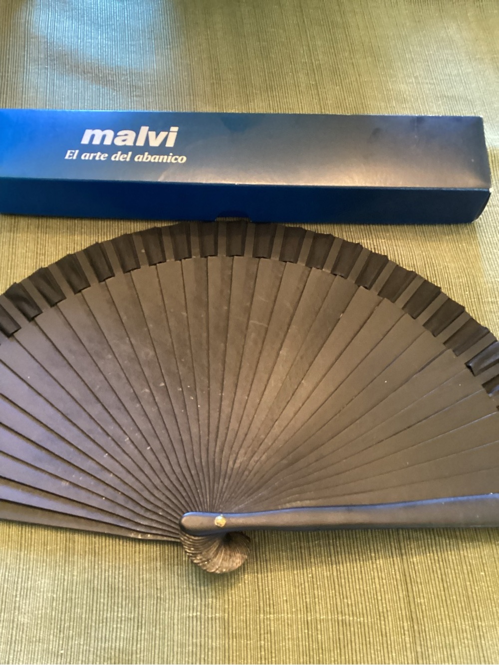 Malvi Hand Painted Wood Fan, Imported From Spain - Picture 7 of 11